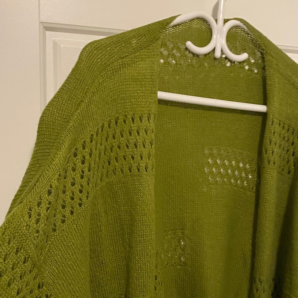 Olive Green Women's Sweater size large or slouchy medium oversized super soft - Picture 2 of 6